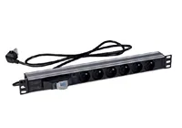 19'' 1U 6 ŞEBEKE PRİZLİ W OTOMATLI PRİZ BLĞ. + 1,5 m KABLOLU 1